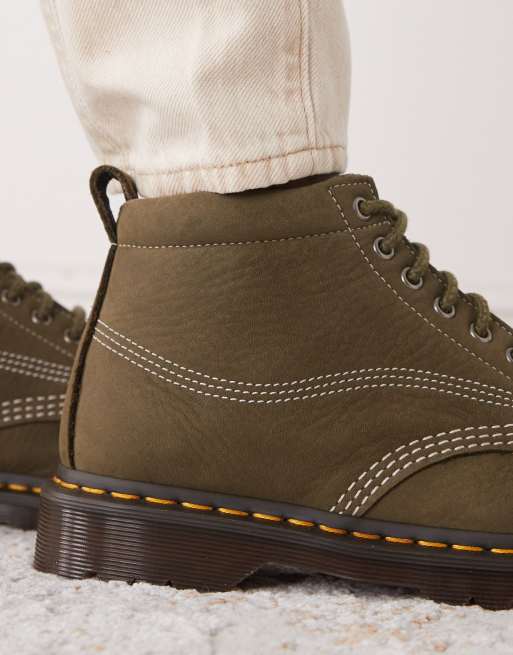 Dr Martens - Lowell - Bottines à lacets en nubuck - Olive, 3 de 4