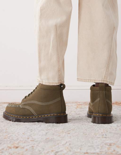 Dr Martens - Lowell - Bottines à lacets en nubuck - Olive, 4 de 4
