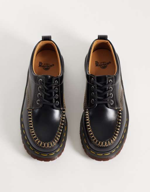 Dr. Martens - Lowell - Chaussures unisexes à coutures contrastantes - Noir, 2 de 4