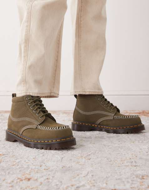 Dr Martens Lowell Chukka boot in olive nubuck - view 1