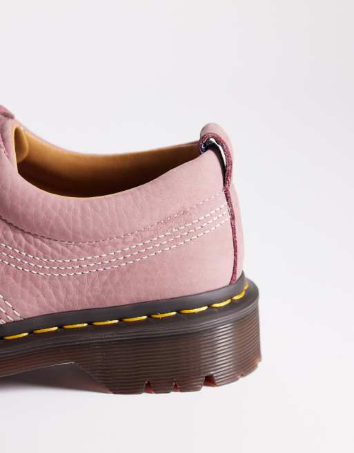 Dr Martens Lowell contrast stitch shoe in dusty rose nubuck, 4 of 4