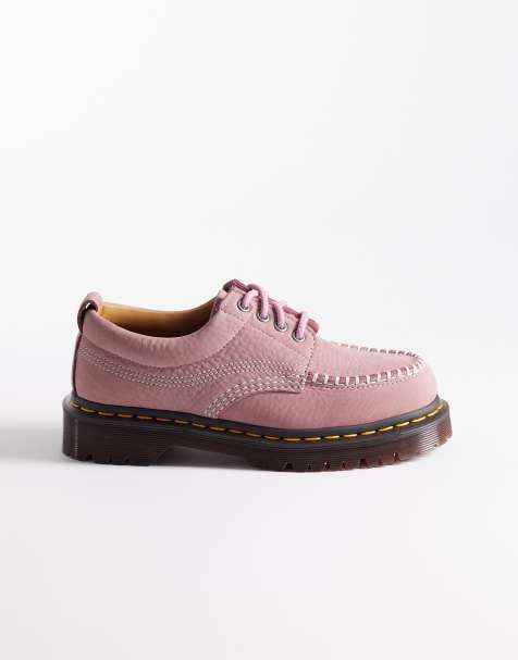 Dr Martens - Lowell - Schoenen met contrastnaden in oudroze nubuck - view 1