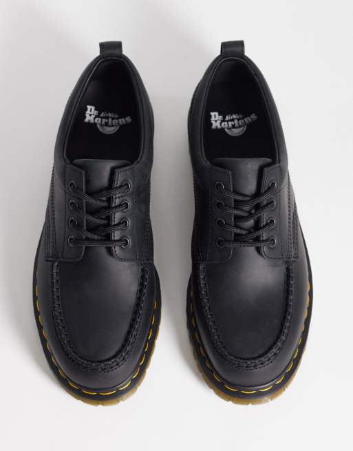 Dr. Martens – Lowell – Unisex-Schuhe in Crazy-Horse-Schwarz mit 4 Ösen, 2 von 4