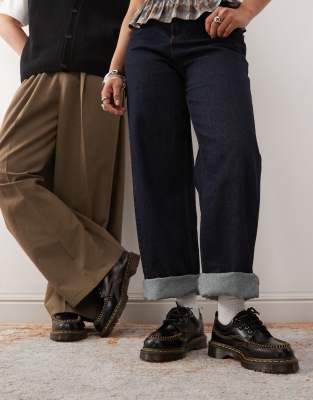 Dr. Martens - Lowell - Unisex-Schuhe in Schwarz mit Kontrastnaht