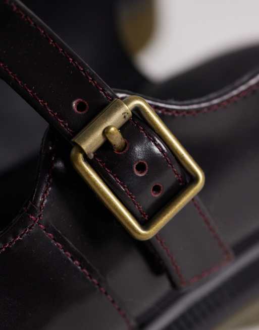Dr Martens – Madaline – Körsbärsröda Mary Jane-skor med utskurna detaljer, 2 av 4