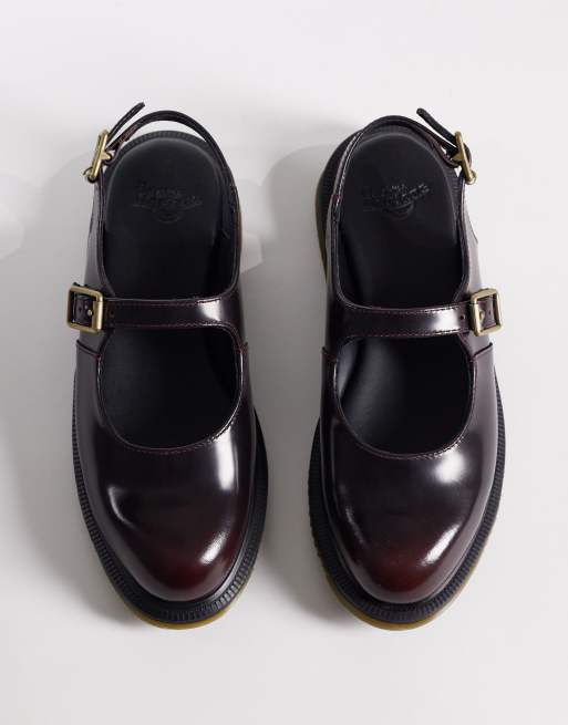 Dr Martens Madaline Mary Jane cut out shoe in cherry red, 3 of 4