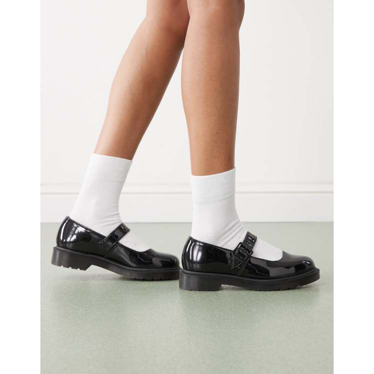 Martens Mariel Schoen van lakleer in zwart ASOS