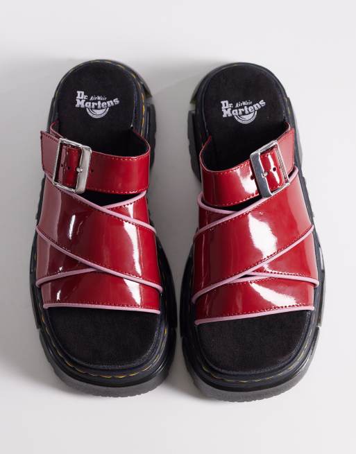 Dr. Martens - Mattison - Sandali in vernice rosso scarlatto, 2 di 4