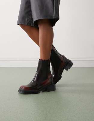 DR MARTENS - Maybole - Bottines Chelsea en cuir - Bordeaux-Rouge 38