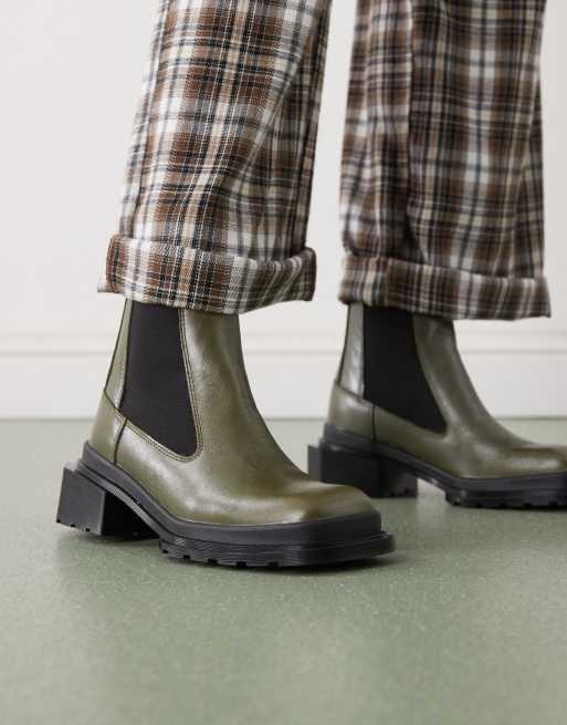 Dr Martens Maybole Chelsea Boot in olive green, 4 of 4