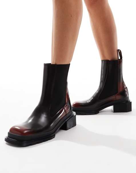 Dr Martens Maybole chelsea boots in burgundy leather - view 1