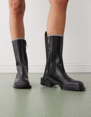 Dr. Martens - Maybole Hi - Stiefel in Schwarz mit Lackoptik