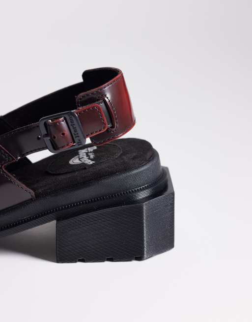Dr Martens – Maybole – Körsbärsröda mules med fyrkantig tå, 4 av 4