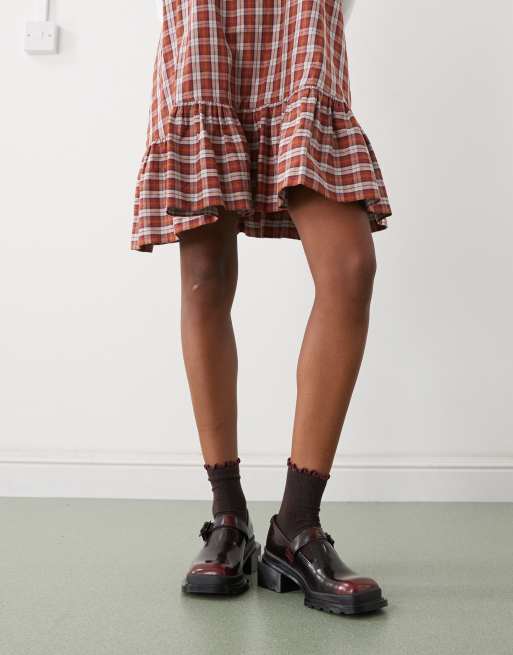 Dr Martens Maybole mary jane shoes in burgundy leather