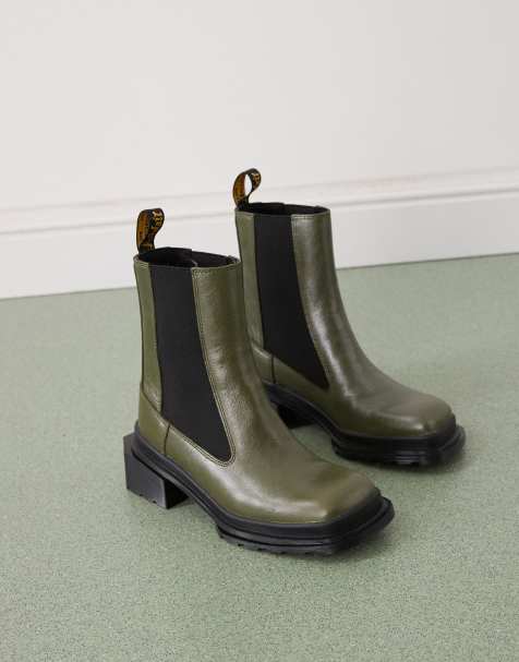 Dr. Martens – Maybole – Olivgröna chelseaboots - view 1