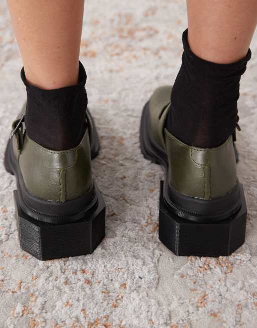Dr. Martens – Maybole – Olivgröna Mary Jane-skor, 2 av 4