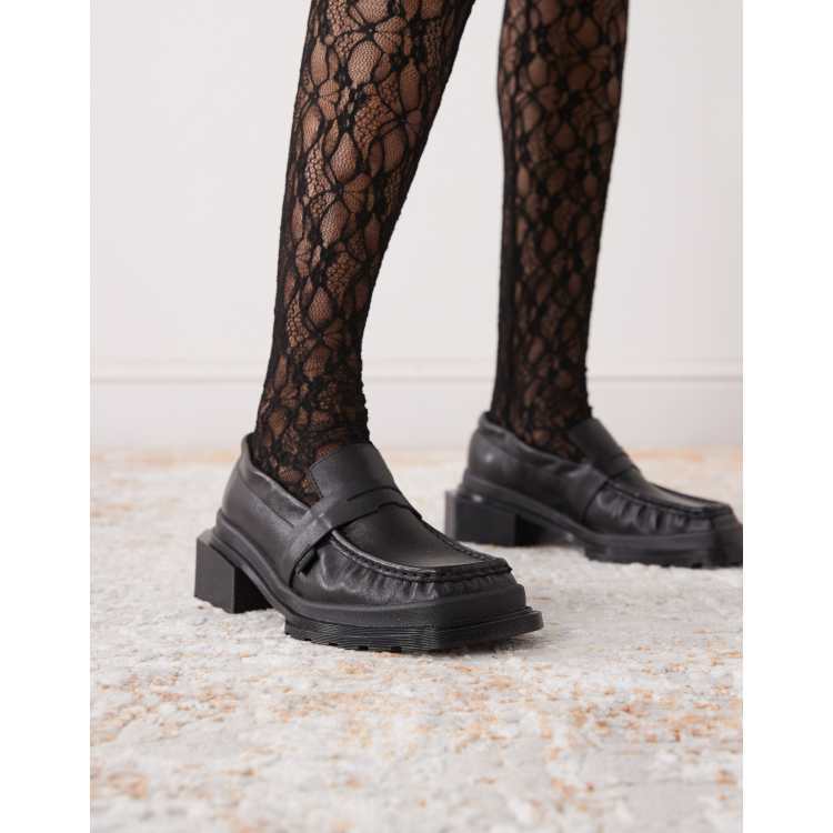 Dr Martens Maybole ruched detail loafers in black | ASOS