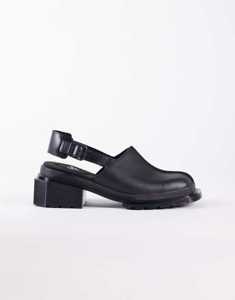 Dr Martens Maybole square toe mules in black - view 1