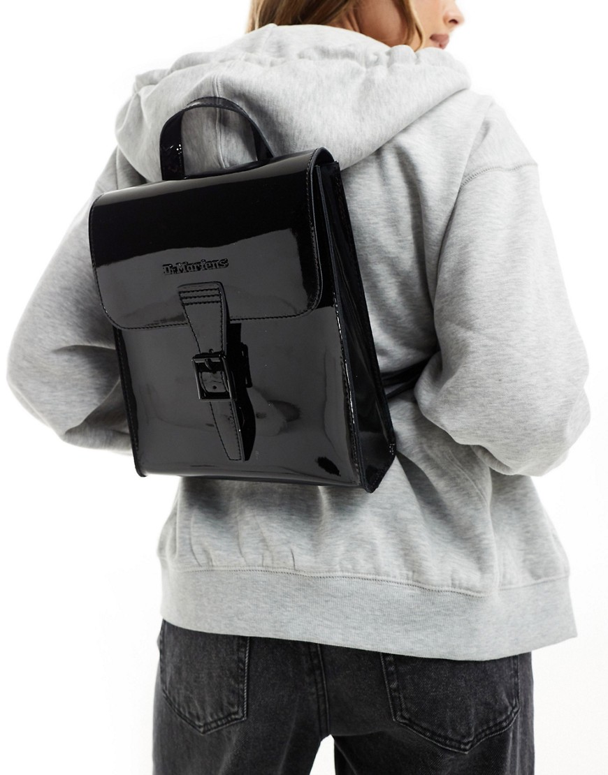 Dr Martens mini backpack in black patent