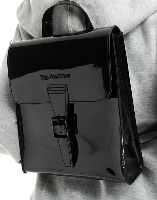 Dr Martens mini backpack in black patent | ASOS