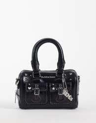 Dr Martens Mini top handle bag in black gloss