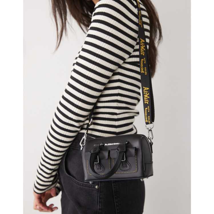 Dr Martens mini top handle bag with contrast stitch in black | ASOS