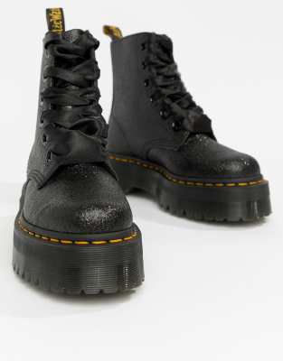 dr martens molly glitter black