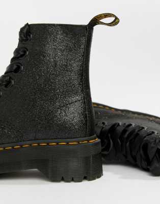 doc martens black glitter