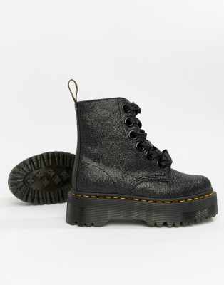 dr martens glitter black