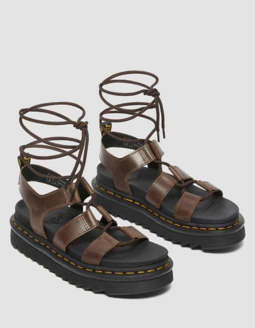 Doc martens hotsell sandals brown