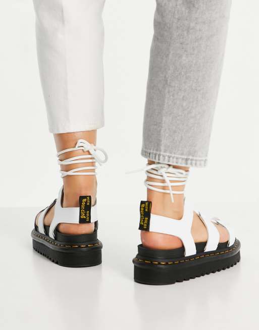 White dr marten online sandals