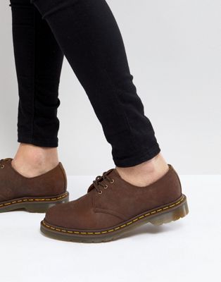 Dr Martens – Original – 3-Ösen-Schuhe in Braun
