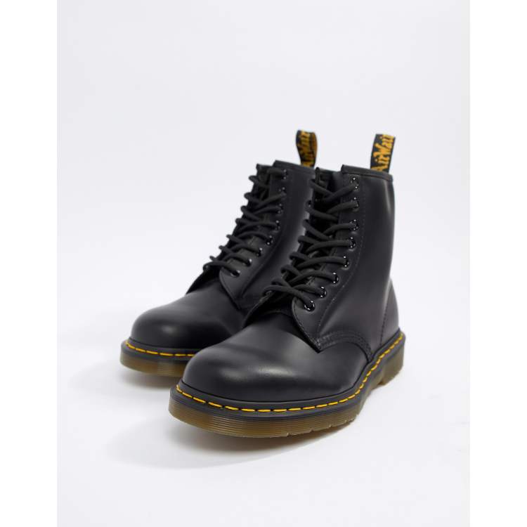 ミドルブーツ DR.MARTENS Women Boots 11822006 Black Dr Martens 8 Eyelet 1460 Black Smooth Leather Boot 11822006