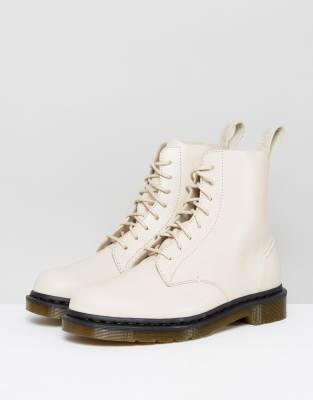 cream dr martens boots