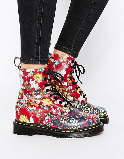 Dr Martens Pascal Multi Floral 8-Eye Boots