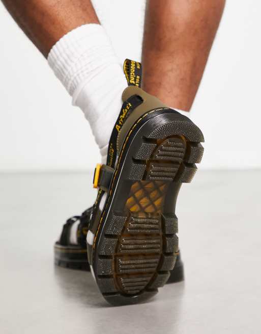 Dr Martens Pearson ii multi strap sandals in olive | ASOS