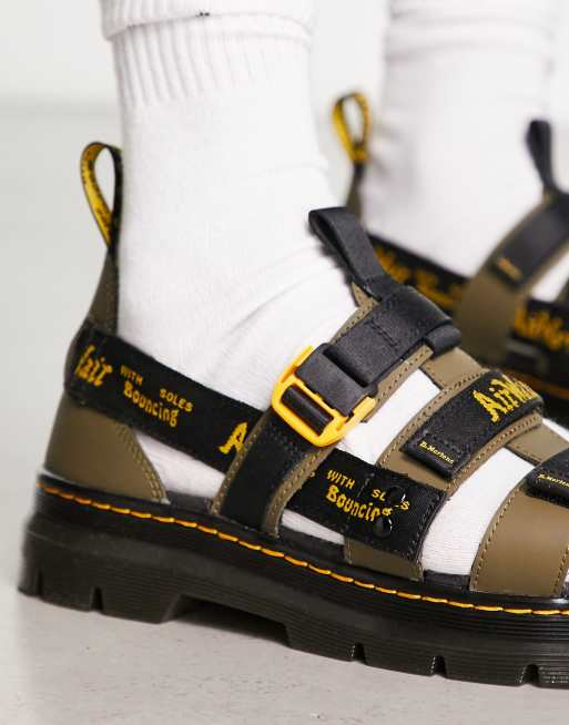 ドクター・マーチン／サンダル Pearson II オリーブ UK8 Dr.Martens ドクターマーチン サンダル ストラップサンダル