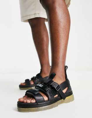 Dr Martens pearson sandals in black iced sole