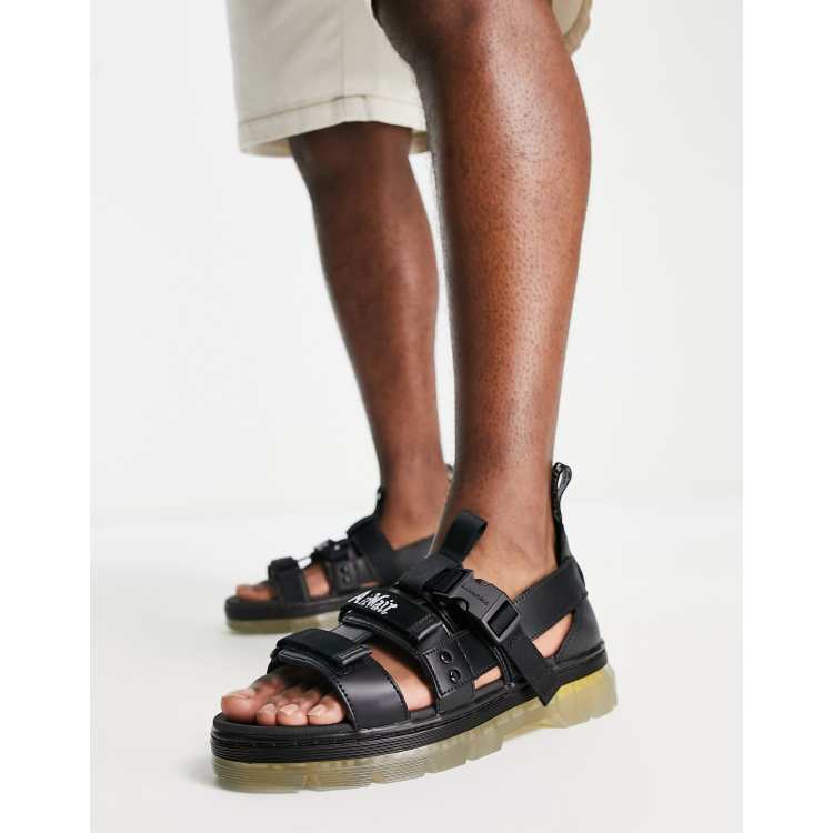 【aki】Dr. Martens Pearson Dr. Martens Unisex Pearson Sandal Men 7 Womens 8 Gunmetal