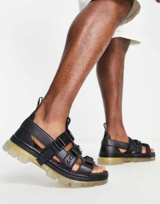Dr Martens pearson sandals in black iced sole | ASOS