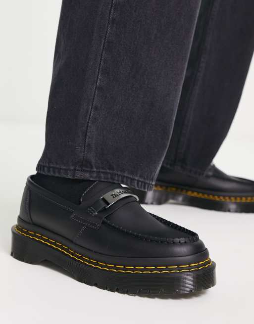 Dr Martens Penton Bex double stitch loafers in black | ASOS