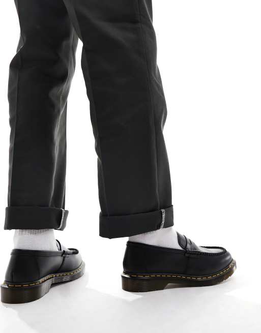 Penton Smooth Leather Loafers in Black