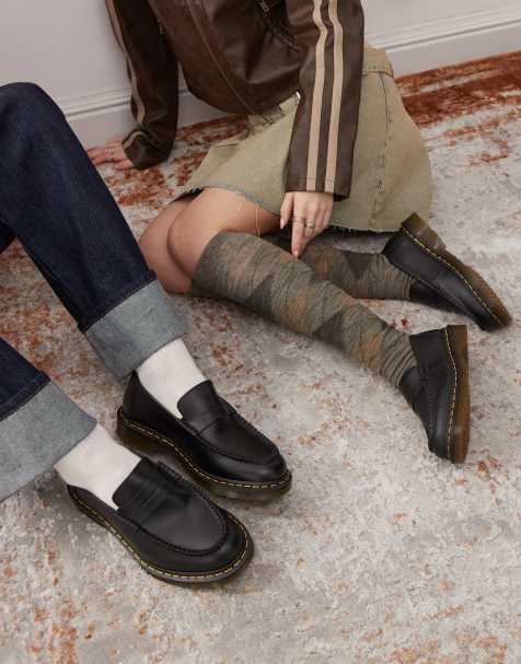 Dr Martens - Penton - Mocassins lisses et unisexes - Noir - view 1