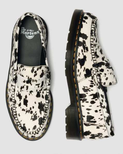 Dr Martens - Penton - Mocassins unisexes effet poulain à imprimé dalmatien - Noir - view 1