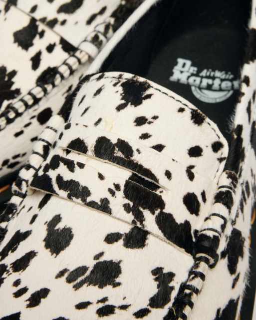 Dr Martens - Penton - Mocassins unisexes effet poulain à imprimé dalmatien - Noir, 4 de 4