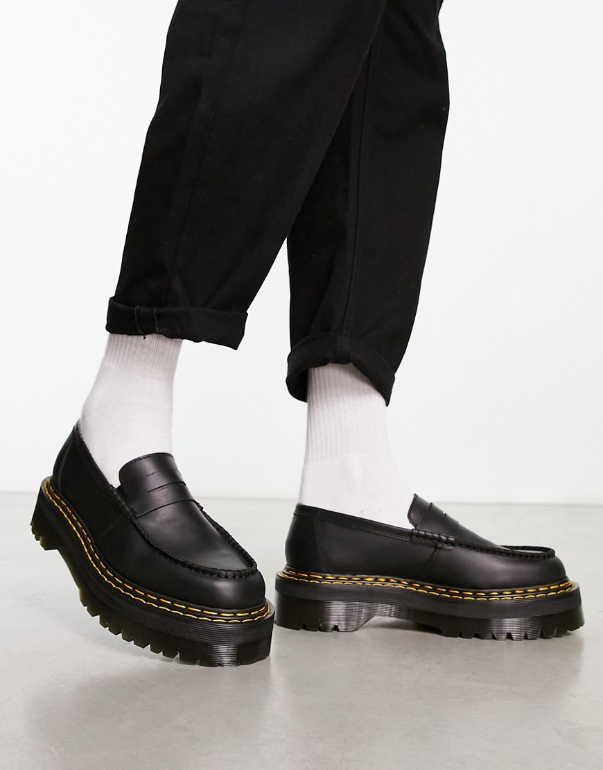 Dr Martens Penton quad ds loafers in black paris leather