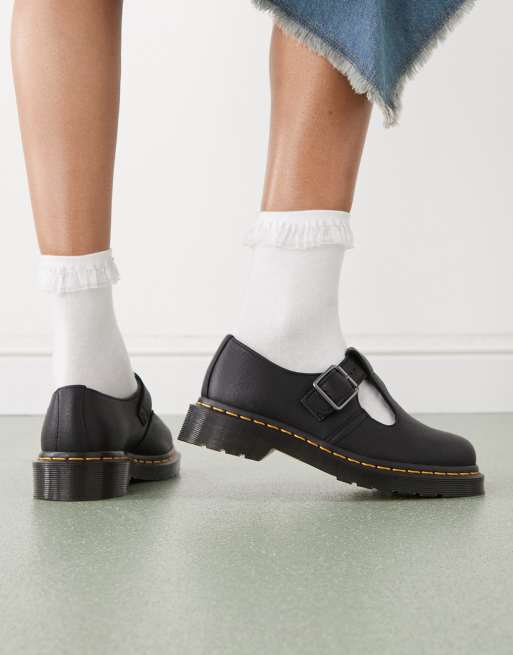 Dr. Martens – Polley – Czarne buty Mary Jane z paskiem t-bar