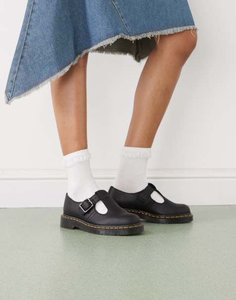 Dr Martens Polley t-bar mary janes in black - view 1