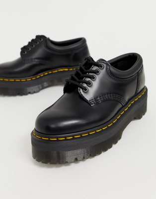 Dr Martens Quad 5 Chaussures plates en cuir lacets avec