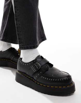 Dr Martens - Ramsey Quad - Chaussures en cuir à brides - Noir